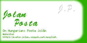 jolan posta business card