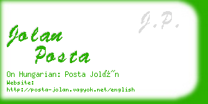 jolan posta business card